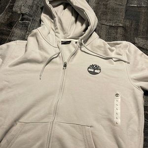 Timberland Men's Zip-Up Hoodie - Light Cream